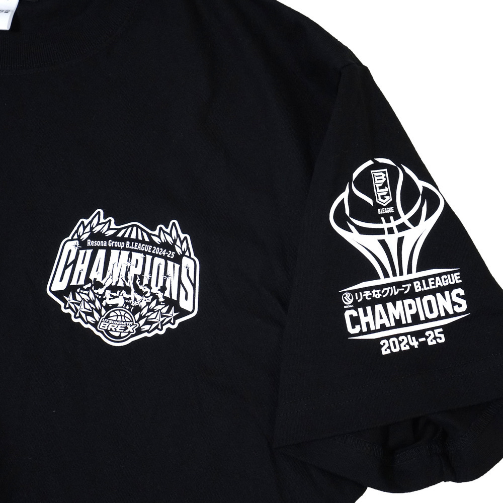 《第1次受付 6/2(月)18:00～ 6/8(日)23:59》【予約販売】BREX B.LEAGUE 2024-25 チャンピオン Tシャツ 詳細画像 ブラック 4